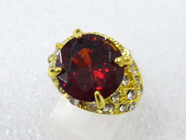 COLORED STONE RING (SIZE 15)